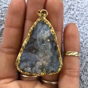 Real Druzy pendant never worn